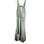 Doe & Rae  sage mint green long ruffle midi dress size Small NWT boutique dress Photo 1