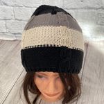 Adidas women OS cotton blend stripe beanie winter hat Photo 2