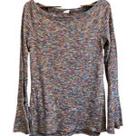 Akemi + Kin Akemi +‎ Kin Womens Multicolor Ribbed Knit Bell Sleeve Top size small Photo 0