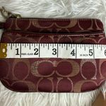Coach Burgundy Signature Canvas Wristlet Photo 6