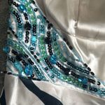 May Queen Couture Dress Womens 8 Halter Beaded Maxi Long Prom Formal Y2K White Photo 8