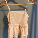 American Eagle  NWT XS Cream Velvety Soft Baby Doll Spaghetti Strap Top Photo 0