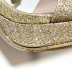 Forever Chunky Heel Low Platform Formal Sandal Heels Glitter Size 6 Gold Photo 11