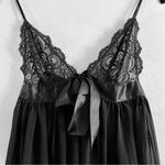 Victoria's Secret Victoria Secret Dress M Baby Doll Sheer Lace Ribbon Lingerie Black Sexy Intimate Photo 2