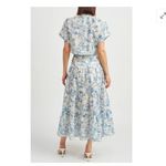 Anthropologie EN SAISON Davina Floral Eyelet Tiered Midi Shirtdress Photo 1