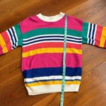 Talbots Vintage Rainbow Stripped Colorful Sweater Photo 4