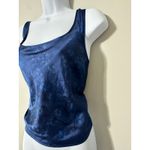 Victoria's Secret Navy Blue Floral Satin Cami Tank Top L Photo 1
