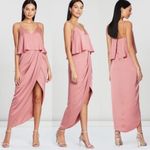 Shona joy Luxe Cocktail Pink Rose Frill Dress Size US 2 Photo 3