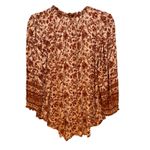 Mason & Belle Floral Print Blouse Button Down Long Sleeve Top Size L Pink Size L Photo 3