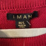 IMAN SWEATER/PONCHO SIZE M/L brand new color red LENGHT 30” see all photos Size M Photo 1