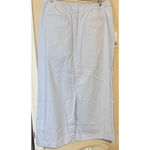 Lands' End Vintage  Skirt Womens sz 14 Pastel light blue Midi Pencil Cotton modest Photo 4