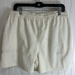 Deja Bleu women Elegant High Waist Cream Shorts with Black Accents Size XL Photo 5