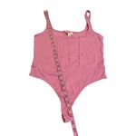 Open Edit NWT Rosy Pink Ribbed Knit Fitted Bodycon Bodysuit Top Sleeveless New Photo 9