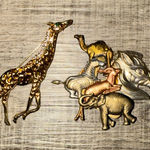Wild Animal Brooches Giraffe Elephant Zebra Camel Antelope Zoo Silver Photo 0
