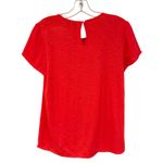 Anthropologie Dolan Pilar Pleated Top Blouse Women's Small Coral Preppy Classic Red Photo 5