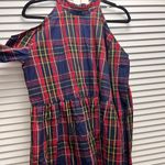 ASOS  Plaid, Cold Shoulder, Long Sleeve Mini Dress Size 8 Photo 0