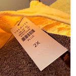 Talbots  Daffodil Yellow Lantern Sleeve Linen Top Size 2X NWT Peasant Boho Photo 4