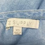 Z Supply  Daniela Blue Chambray Square Neck Strap Tiered Denim Jeans Dress Sz XS Photo 8