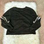 Disney Walt  World Mickey Football Stripe Crop T-Shirt Medium Photo 4