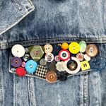 VTG 80s Y Womens Denim Jacket Size Small Buttons Retro Funky Preppy Maximalist Blue Photo 7