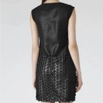 Reiss Womens  Bibi Black and Silver Fabric Appliqué Mini Dress Photo 2