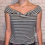 About Us NWT  Black & White Striped Blouse Photo 0