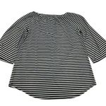 Chico's Knit Kit Stripe Off-the-Shoulder Top Nautical 3/4 Sleeve Blouse 0 (S/M) Photo 5