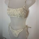 Xhilaration Cream Polka Dot Two Piece Bikini Size Medium Photo 2