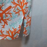 Mud Pie Bag Lady Swimsuit Vacation Beach Sheer Coral Print Cover Up Linen Size L Photo 5