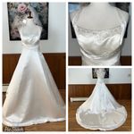 Mon Cheri Stunning New  Silk Halter Wedding Gown! Photo 1