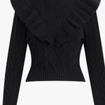 joe's jeans Joe’s Jeans The Harley Ruffle Sweater Meteorite Wool Cotton Pullover Jumper Photo 1