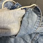 Central Park West  Women's XS‎ Blue denim FANNING Removable Hood Jacket Jean Photo 7