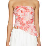 More to Come Strapless Top floral daisy asymmetrical womens Pink (xlarge) Size XL Photo 0
