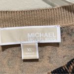 Michael Michael Kors Leopard Print Short Sleeve Sweater Brown Women’s Size XL Photo 5