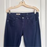 AG Adriano Goldschmied AG • The Stilt Cigarette Leg Jean sateen navy blue slim skinny pants Photo 4