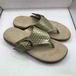 Aerosoles  Women’s Piano Luxury Flip Flops Metallic Gold buckle Size 9.5 E10 Photo 7