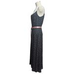 Jessica Howard  Sleeveless Belted Polka Dot Midi Dress Black Pink 10 Photo 2