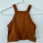 Free People Crop Top Orange/Rust Sz XS/S Brown Halter Photo 0