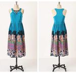 Anthropologie Moulinette Soeurs Island Nightfall Blue Floral Print Dress Size 8 Photo 1
