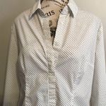 Apt. 9 POLKA DOT WOMANS BUTTON DOWN ROLL TAB SLEEVED BLOUSE WITH COVERED PLACKET SZ LG Photo 2
