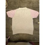 NO NAME Pink Cream Short Sleeve Cashmere Sweater Color block Size XS Photo 2