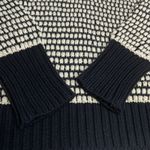 Cleobella womens Madison Knit Sweater Black/Ivory size Small Cotton Turtleneck Photo 13