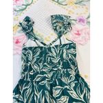 MAX + ASH Green Floral Ruffle Strap Tiered Maxi Dress Size S Summer Photo 7