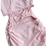 Lucy in the Sky EUC Open Midriff Side Ruched Mini Dress Baby Pink Size XS Photo 1