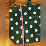 Kate Spade Large Reusable Foldable Green Polka Dot Canvas Tote Bag NEW Photo 3