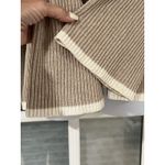 Rails  Sweater Tessa 1/4 Zip Striped Rib Knit Wool Blend Cream Neutral Size M Photo 8