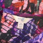 Terra & Sky Plus Size Midi Dress Smocked Peasant Size 20W 22W Floral Cotton BOHO Photo 2