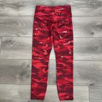 Athleta  Elation Train‎ High Rise Red Shimmer Camo 7/8 Leggings Size SP Photo 2