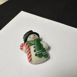Fun World S. Lehman Snowman With Candy Cane & Green Scarf Brooch Pin Photo 4
