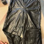 REWASH Women’s Black Leather Pants Photo 0